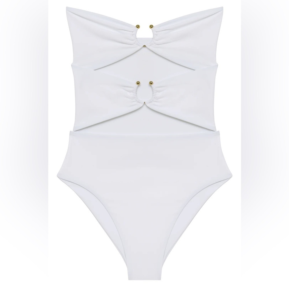 NWT Jade Ella One Piece White Swim Size L
